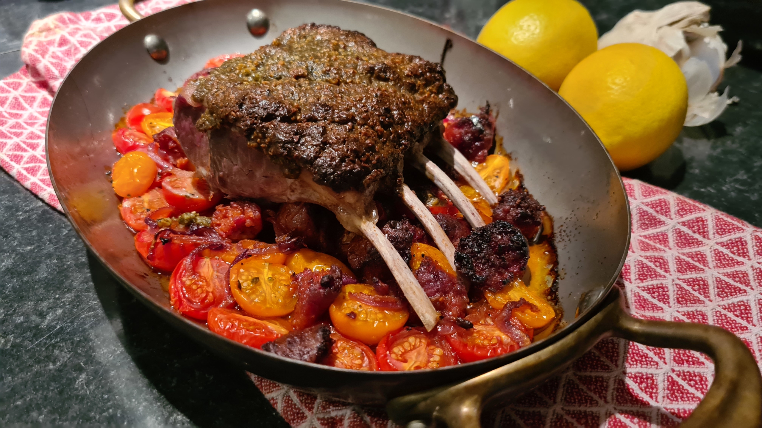 Mediterranean rack of lamb