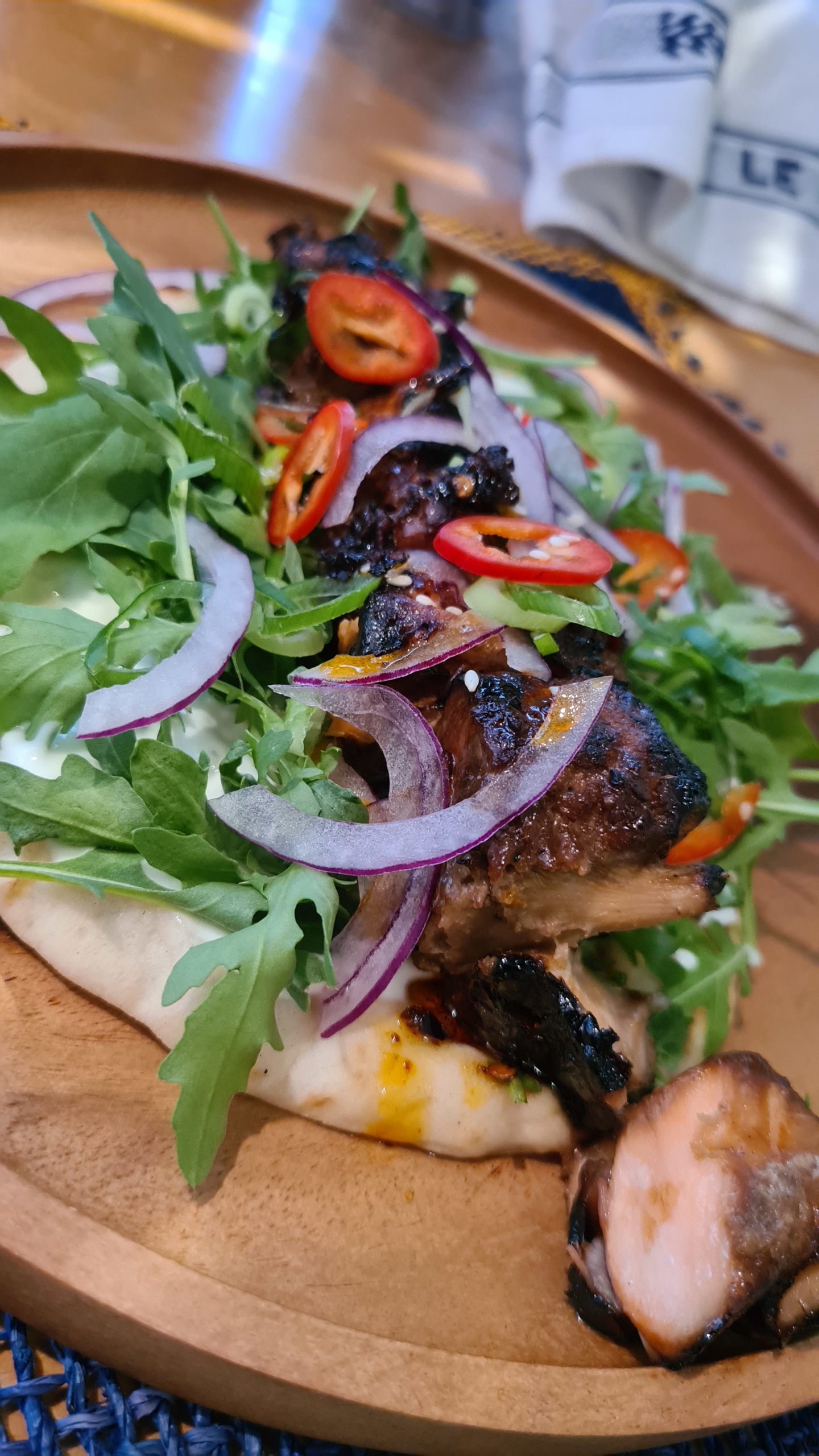 Honey and Soy Salmon Flatbreads